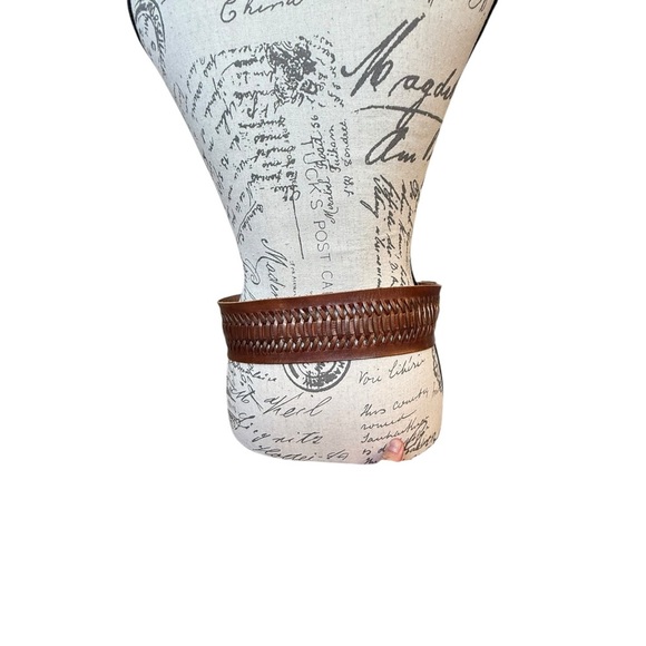 Copper Metallic Brown Woven Belt - Picture 3 of 4